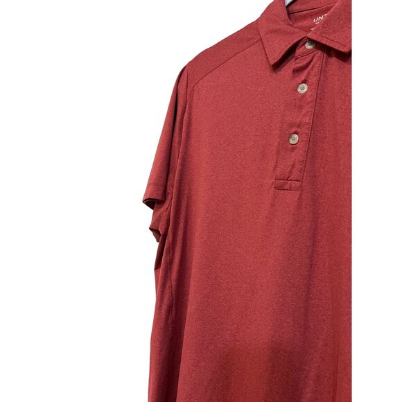 Untuckit Short Sleeve Poly Blend Polo Shirt Men’s L Light Red - Picture 3 of 5
